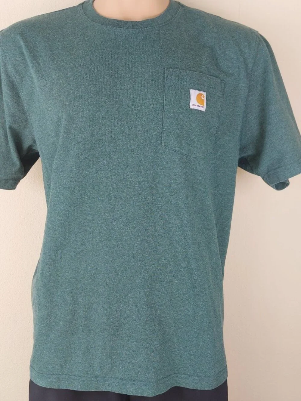 Carhartt Men's Green Loose Fit Patch Pocket Relaxed T-Shirt Size Large